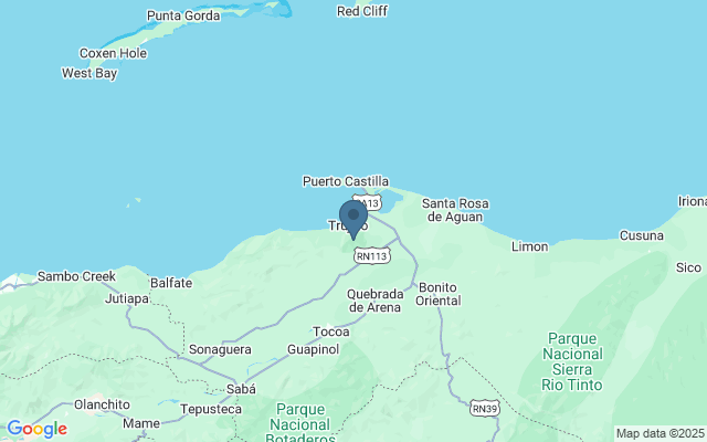 Kaart met locatie Parque Nacional Capiro-Calentura